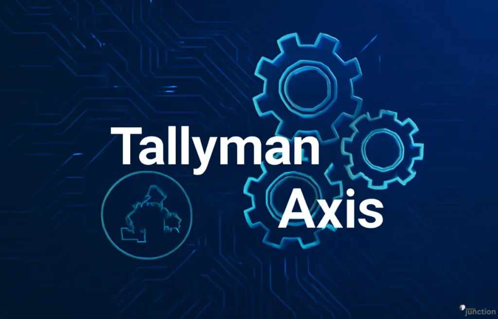 Abstract digital design showcasing Tallyman Axis automation, gears, and technology for debt collection and financial management.