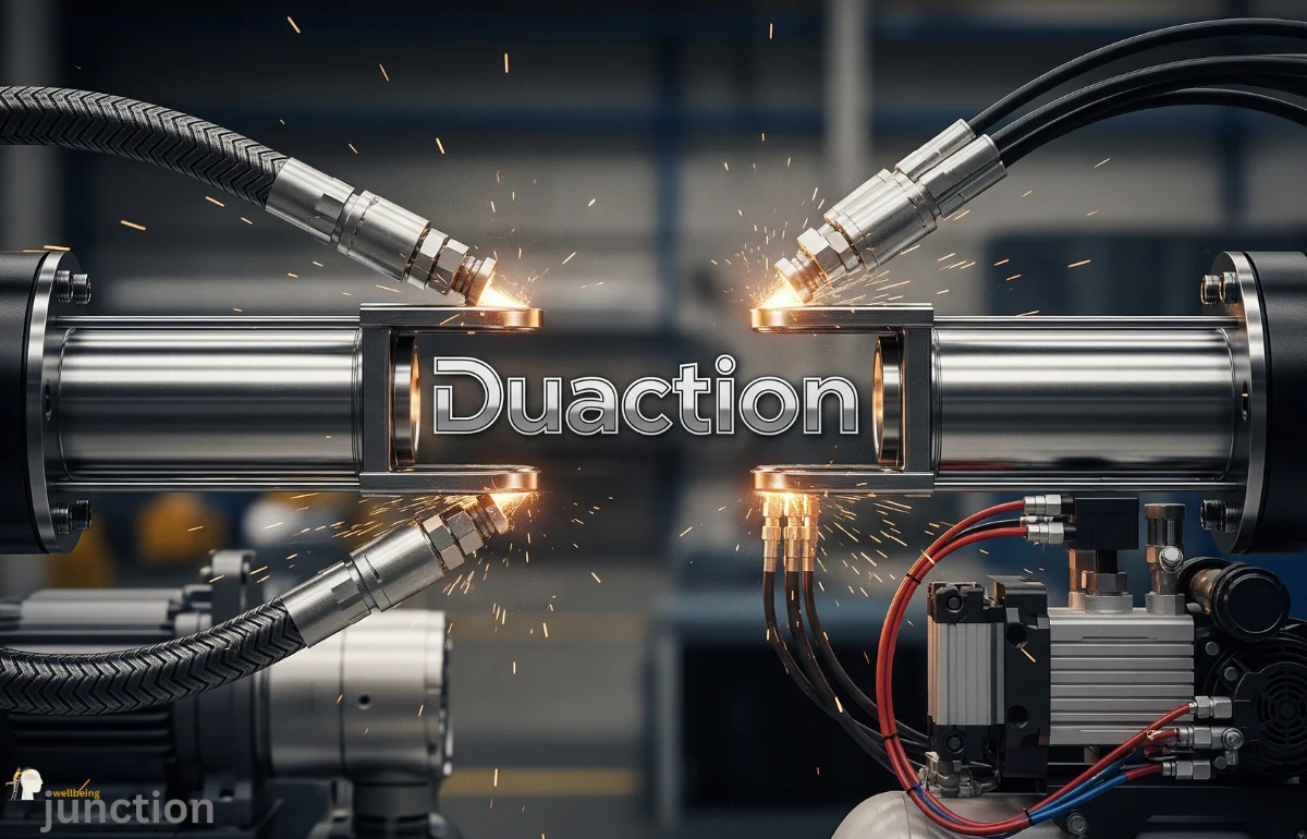 Duaction: Pneumatic cylinder in action with dual functions, highlighting efficiency and precision in industrial machinery.