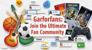 Garforfans logo showcasing a vibrant community of fans from sports, music, movies, and gaming, connecting and sharing their passions.