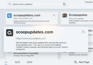 Highlighted SERP result showing scoopupdates .com gaining sudden visibility through SEO tactics.