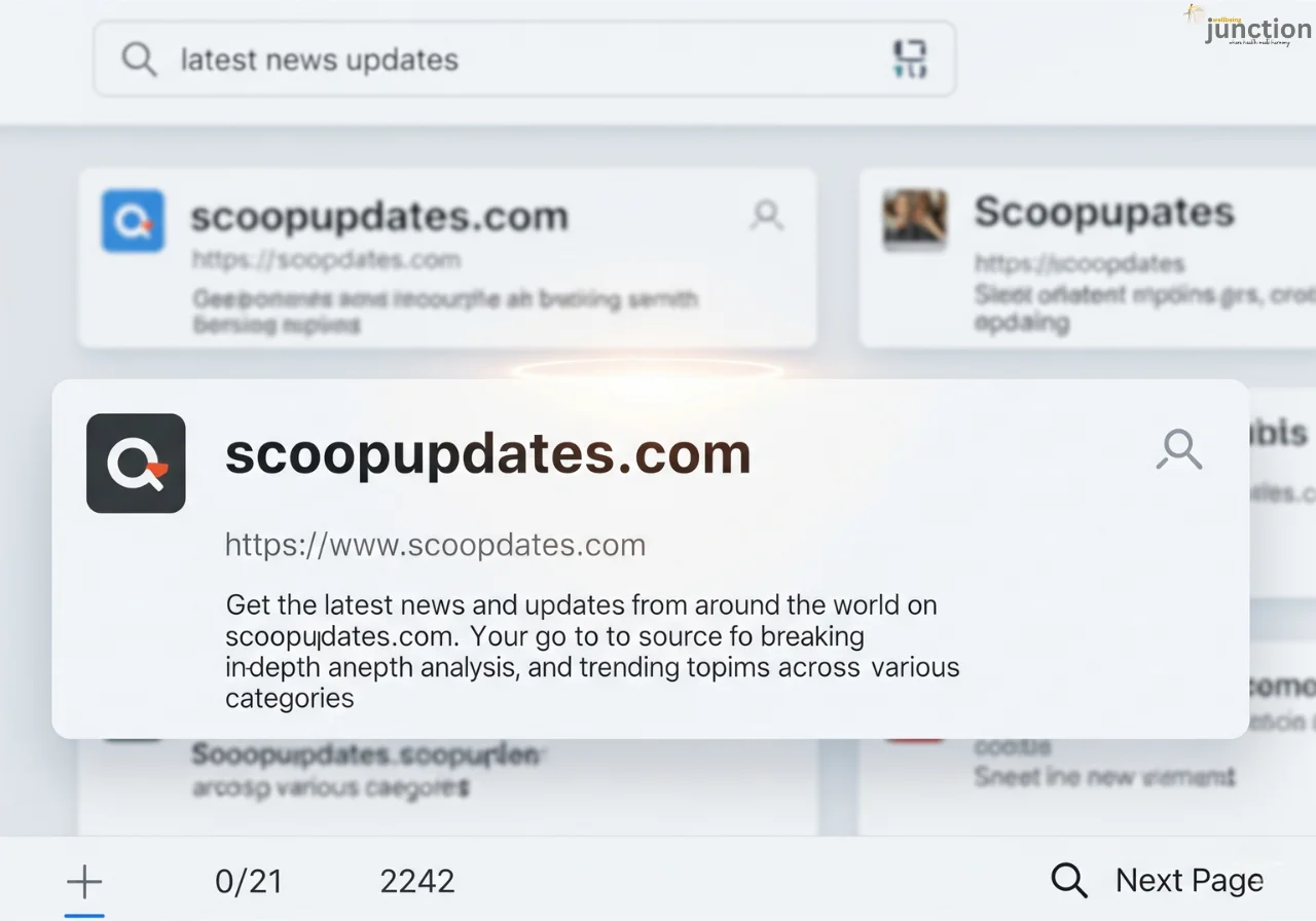 Highlighted SERP result showing scoopupdates .com gaining sudden visibility through SEO tactics.