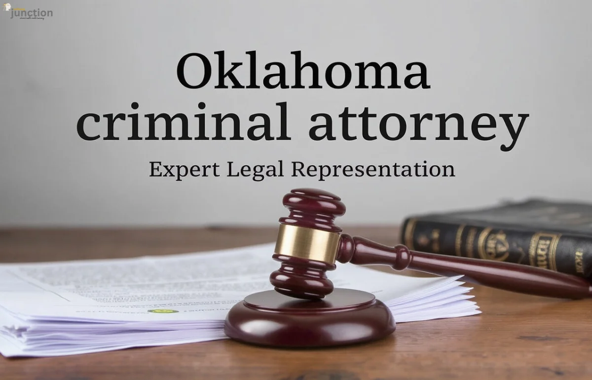 Oklahoma criminal attorney gavel, legal documents, and expert legal representation.