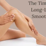 Woman showing smooth legs after laser hair removal, representing the timeline to achieving Smooth Skin