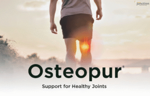 Osteopur: Natural Joint Health & Mobility Support Osteopur supplement concept showing a person walking outdoors with highlighted knee joint, symbolizing joint support and mobility.