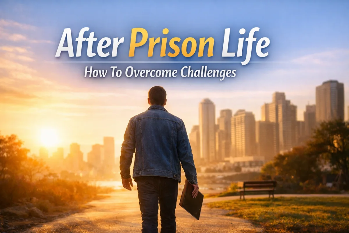 After Prison Life journey showing a former inmate walking toward a hopeful future and new opportunities