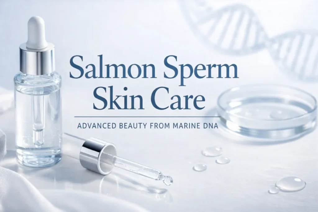 Salmon Sperm Skin Care luxury serum featured image with modern cosmetic science design