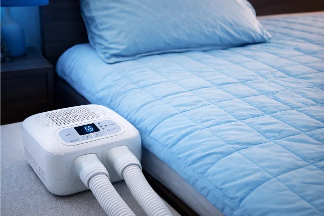 Chilipad Cube water-based bed cooling system with temperature control unit