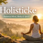 Holisticke holistic wellness concept showing balance of mind body and spirit in nature