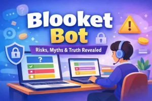 Blooket bot myths and risks explained with secure online learning illustration