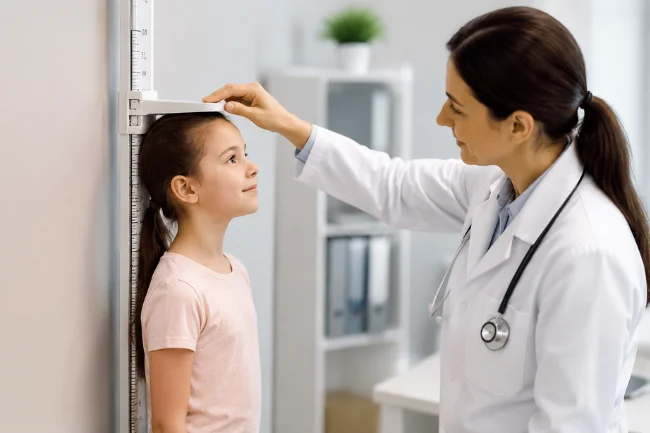 HGH Height Growth doctor measuring child height