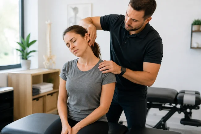 Chiropractor for Posture and Pain Relief therapy session