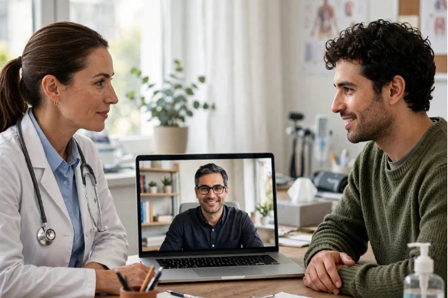 Social Media Mental Health telepsychiatry referral connecting primary care to specialist